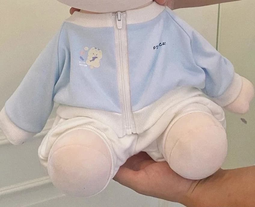 Vêtements de poupées assises en coton adorables de 40cm, sans attribut, sweat à capuche, accessoires