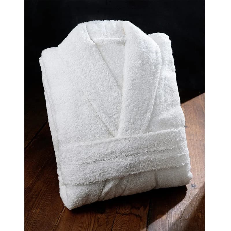 Peignoir éponge d'hôtel pour femme, manches longues, col rabattu, monochromatique, dames, robe en él