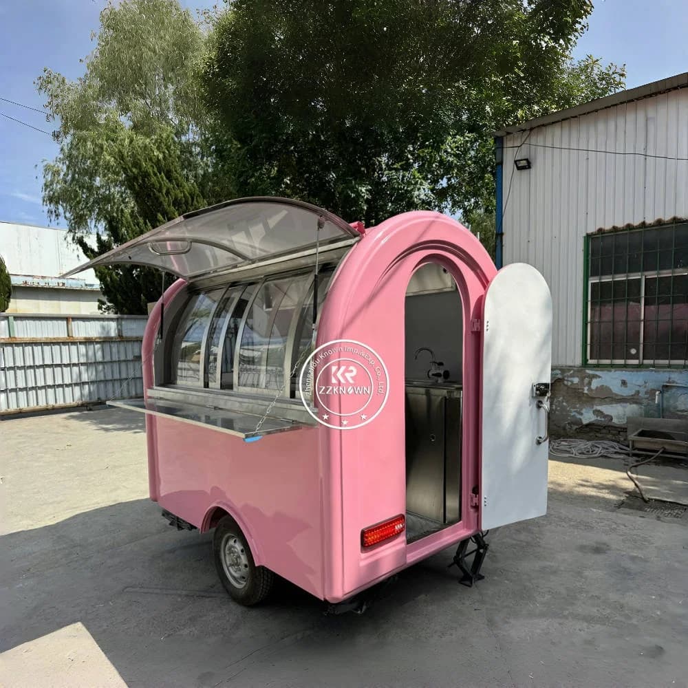 Concession camion de nourriture remorque kiosque de crème glacée entièrement équipé café Snack magas