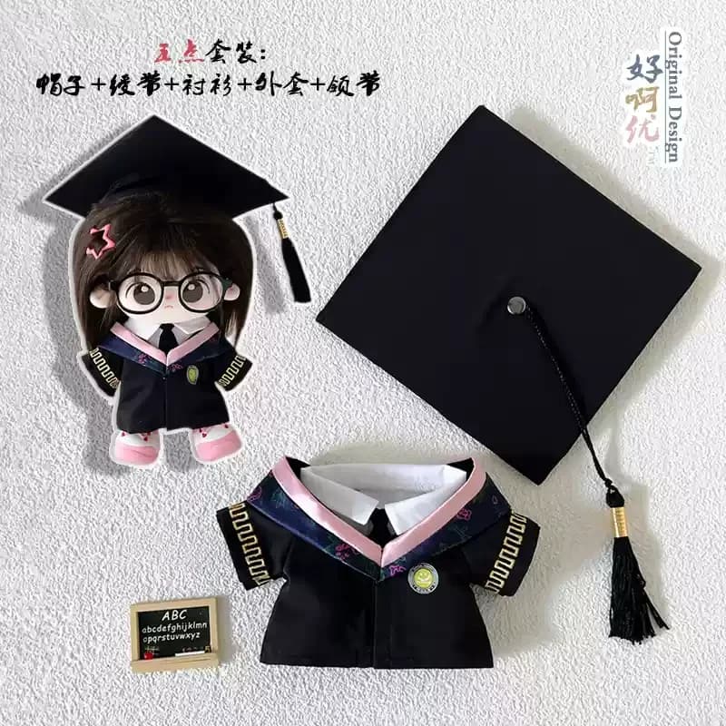 Vêtements de poupée en coton 10/15/20/40cm, seulement, saison de remise de diplôme d'université, ens