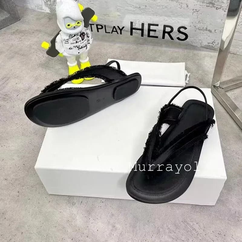 Nouveau Satin tongs pantoufles femmes mode polyvalent talons plats sandales été en plein air vacance