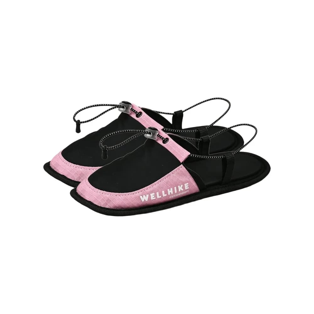 1 paire de pantoufles de voyage antidérapantes, ultra légères, pliables, résistantes à l'usure, resp