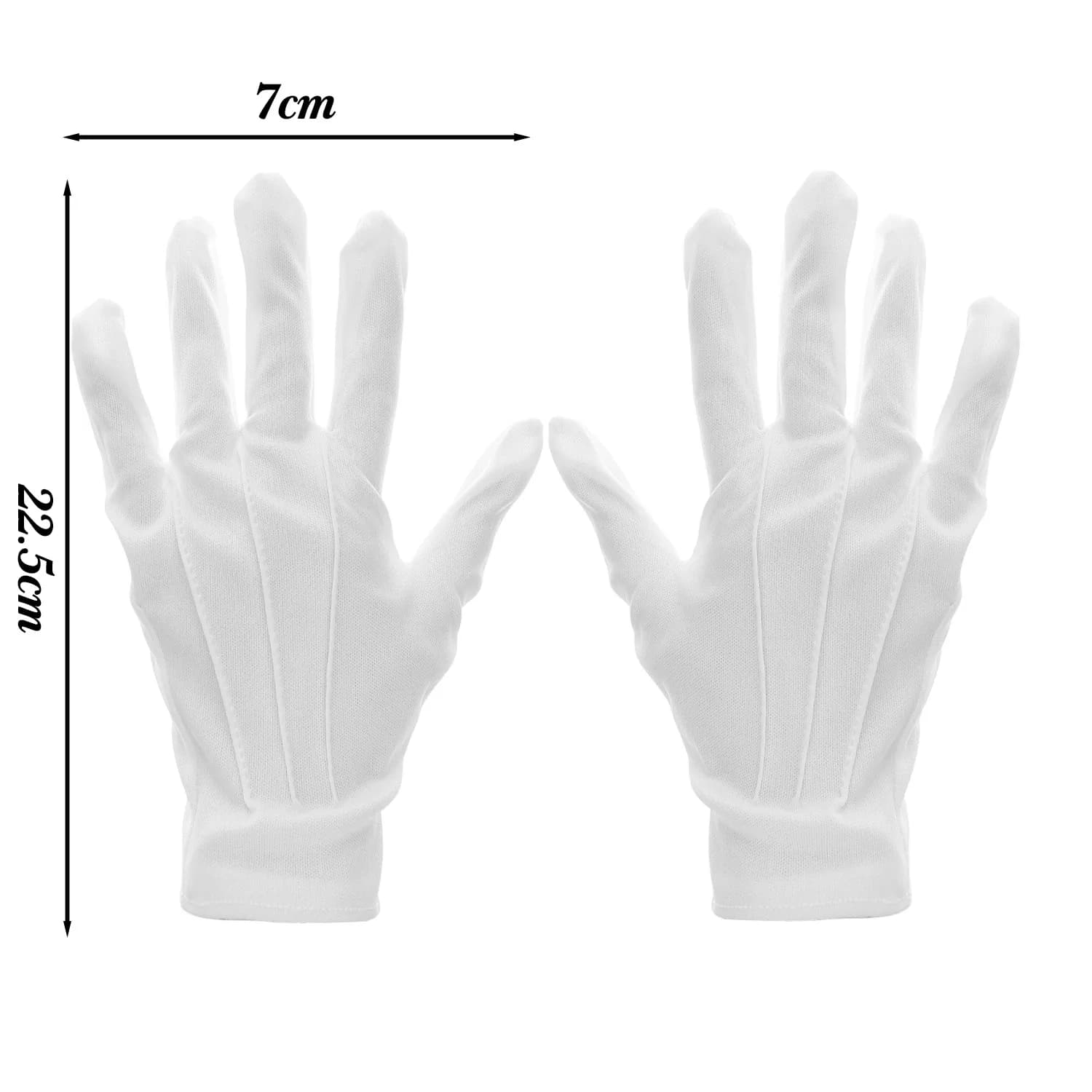 10 paires de gants blancs pour hommes, gants formels pour smoking, uniforme, garde d'honneur, défilé