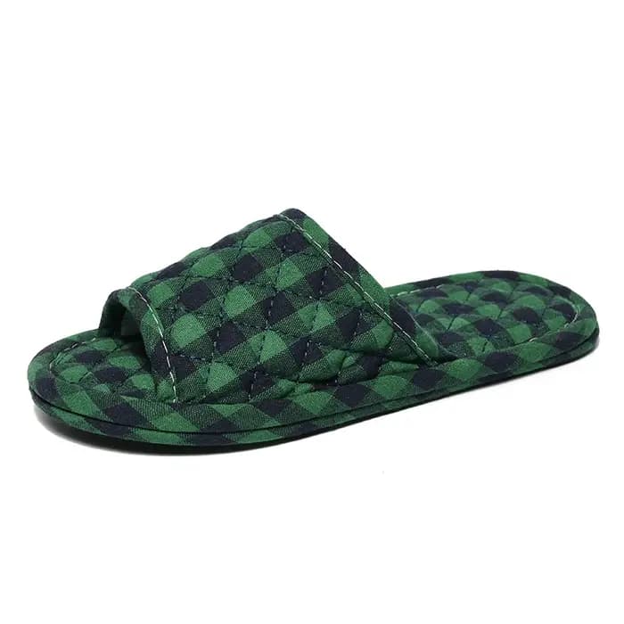 Pantoufles légères pour femmes, chaussures de maison antidérapantes, pantoufles d'intérieur en tissu
