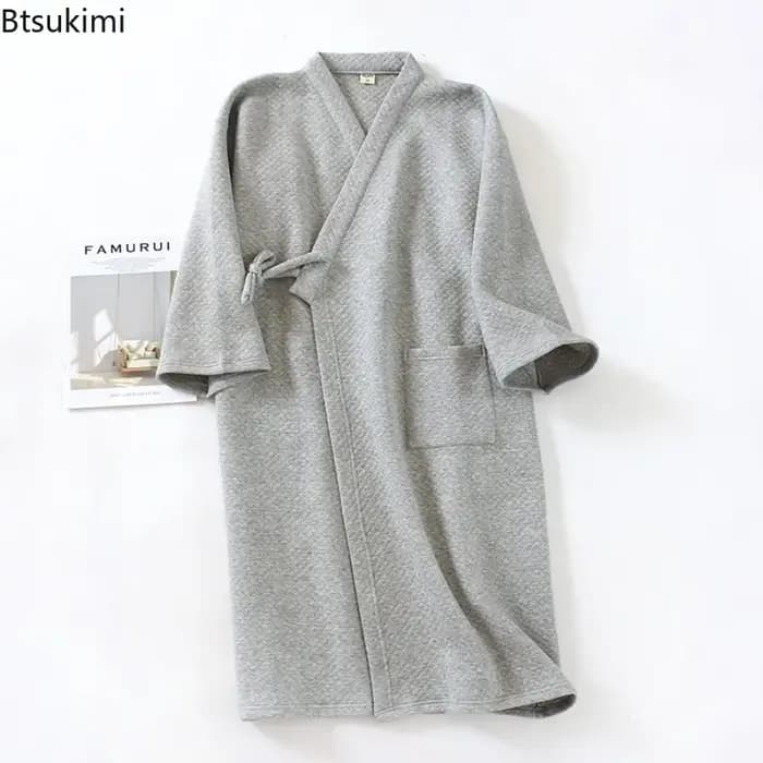 Peignoir Kimono Homme 2026 en Coton Doux et Chaud