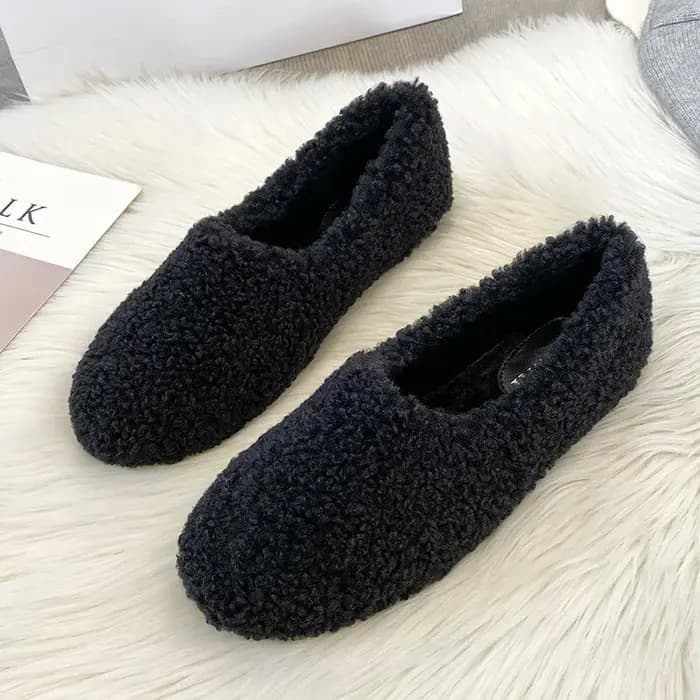 Pantoufles d'hiver 2026 en laine pour femme