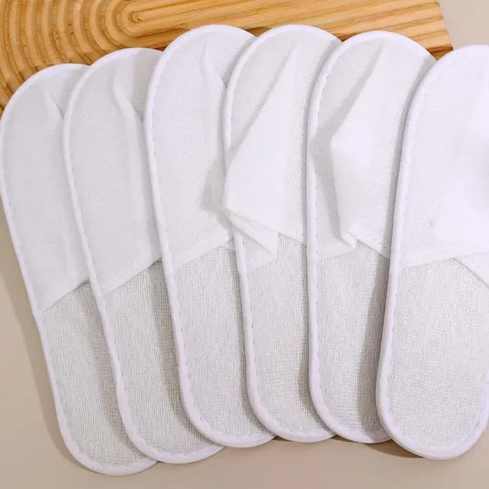 2-30 paires de pantoufles jetables blanches pour invités à domicile