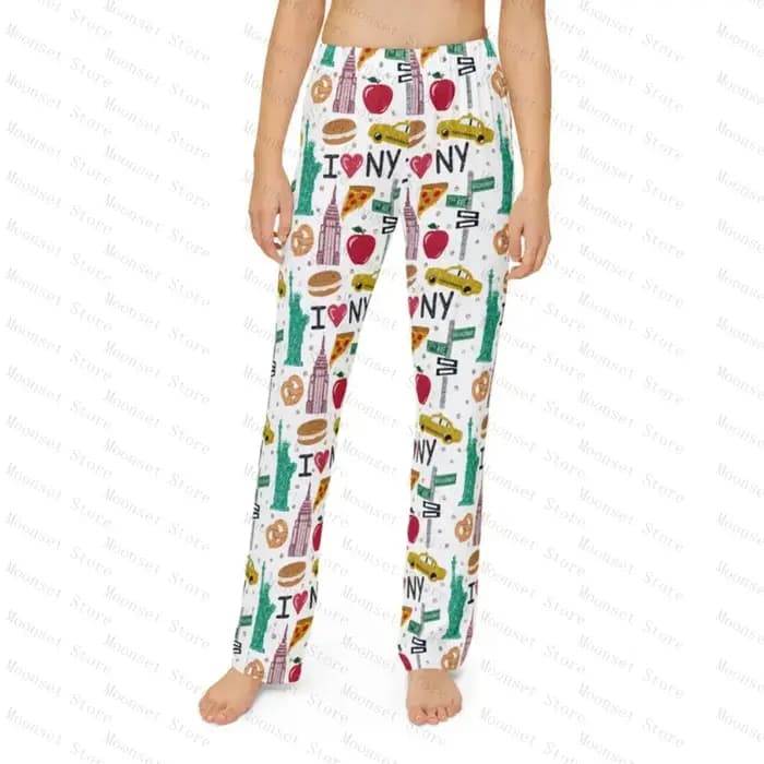 Noël femmes pyjamas pantalon renne flocons de neige arbres festifs