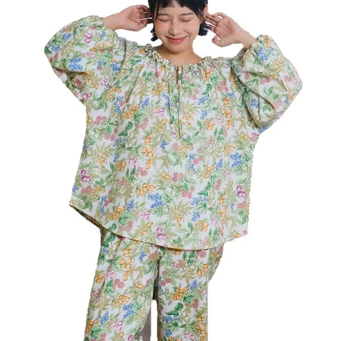 Cottagecore – ensemble pyjama en flanelle pour femmes