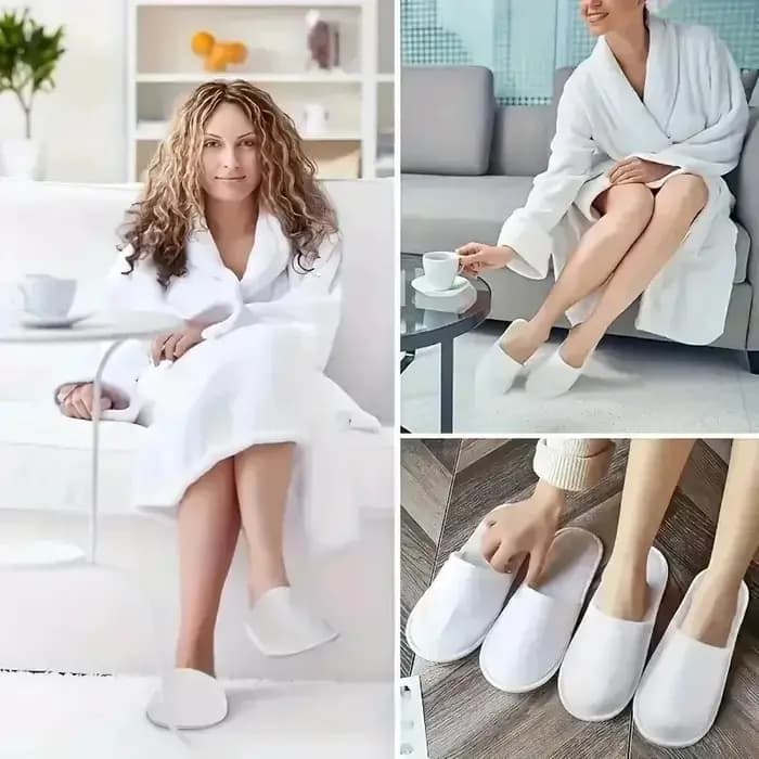 Chaussons jetables antidérapants épaissis pour hôtel