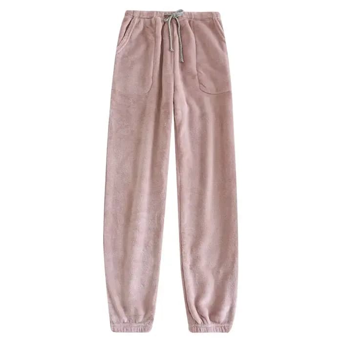 Pantalon de sommeil en flanelle épaisse pour femme