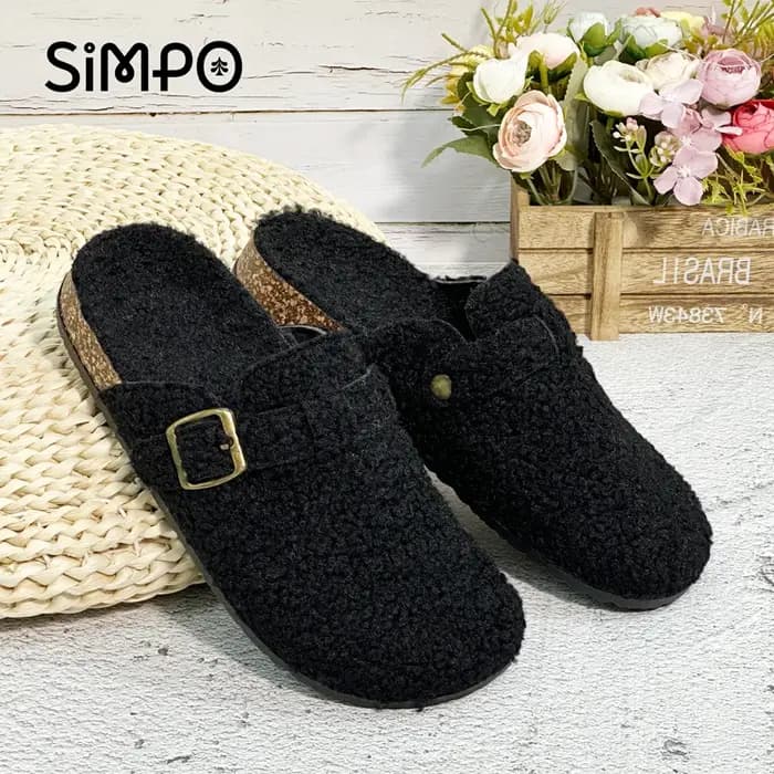Nouveau Automne hiver femmes et chaussons pour hommes avec dessus en peluche intérieur extérieur sandales décontractées