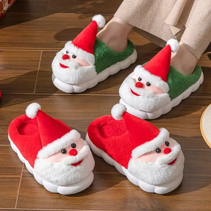 Pantoufles de noël en coton pour femmes et hommes