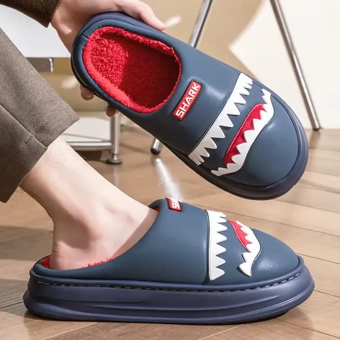 Pmoiste mignon pantoufles pour hommes broder coussin plate-forme maison chaussures Durable confortable chaud salon Slip-on hiver intérieur
