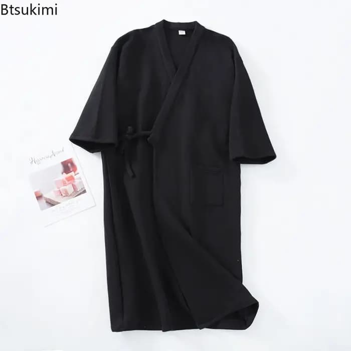 Peignoir Kimono Homme 2026 en Coton Doux et Chaud