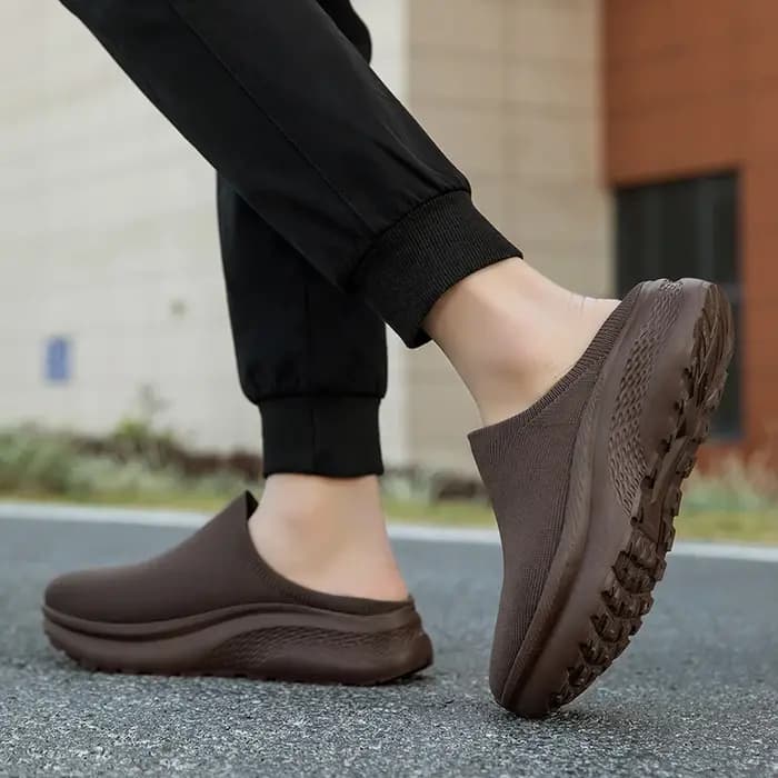 Demi-pantoufles chaudes pour hommes