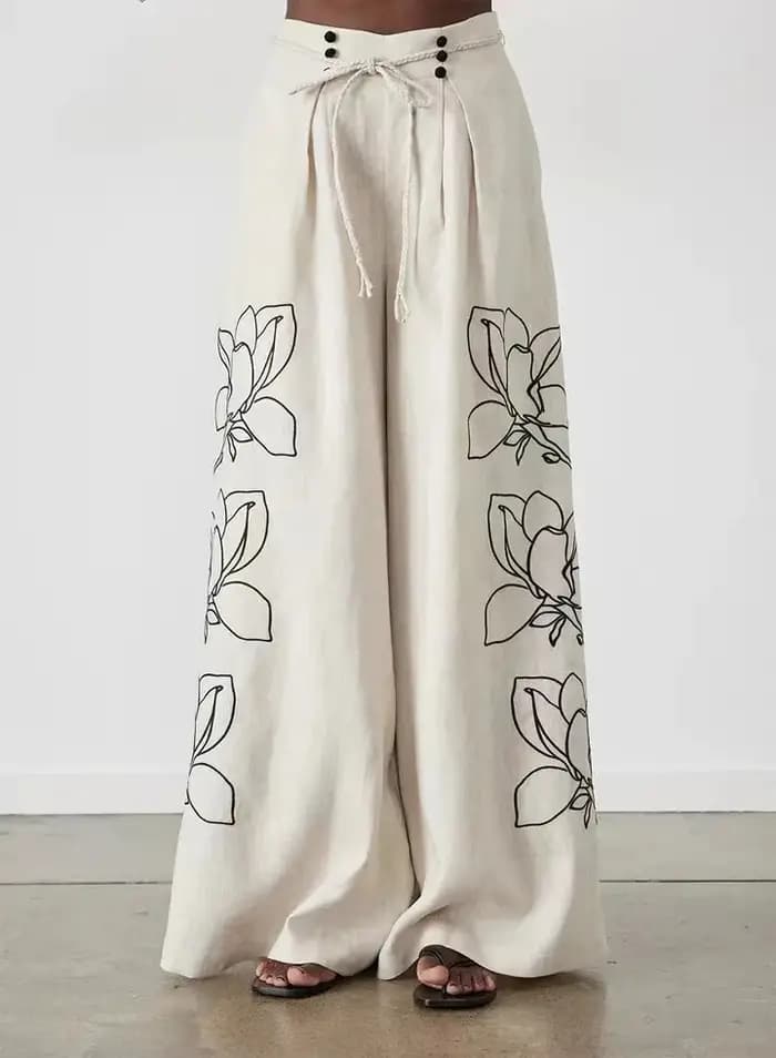Ensembles de salon en coton et lin pour femmes