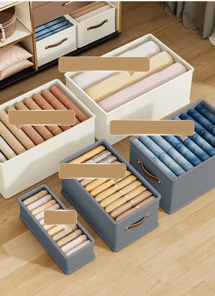 1 pièce Boîte de rangement en tissu Oxford pour vêtements et jouets