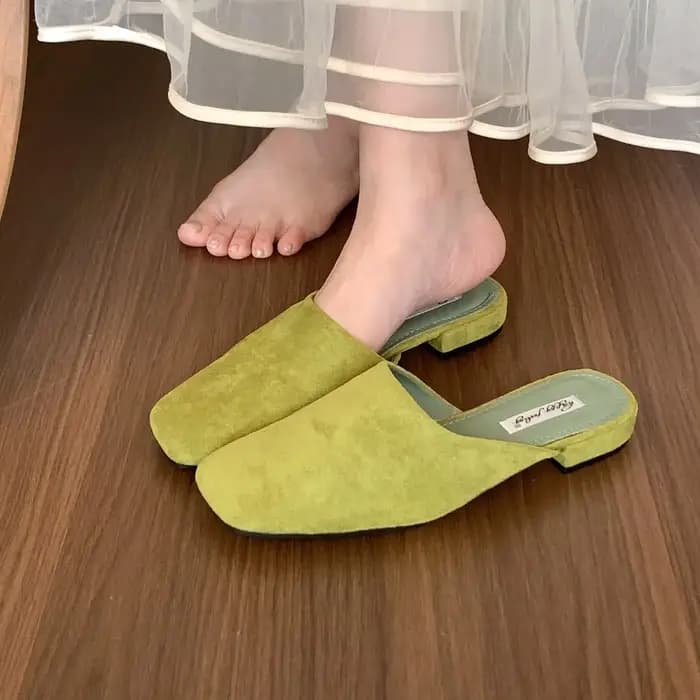 Bailamos-Pantoufles de Luxe à Talons Bas pour Femme