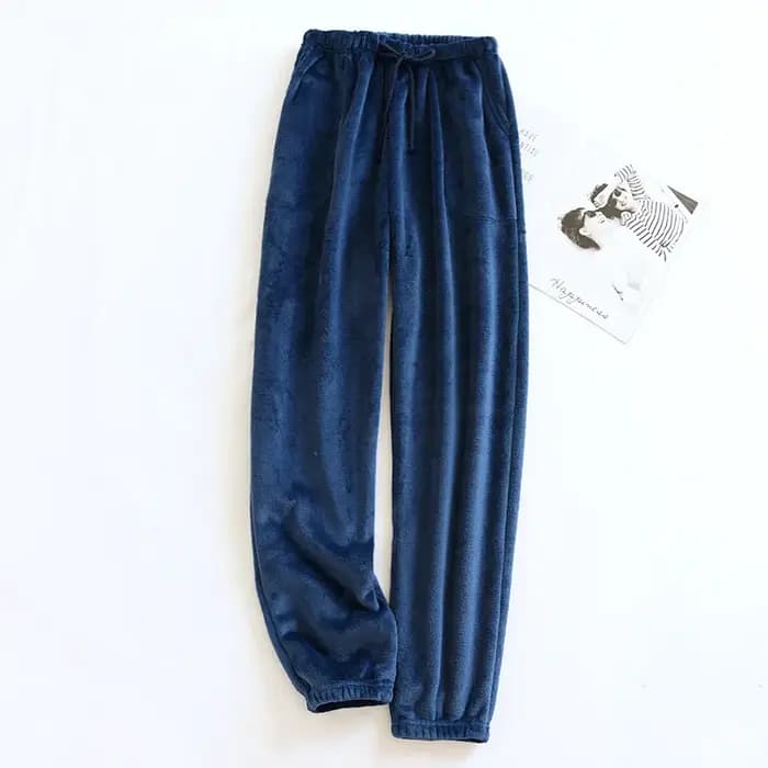 Pantalon de sommeil en flanelle épaisse pour femme