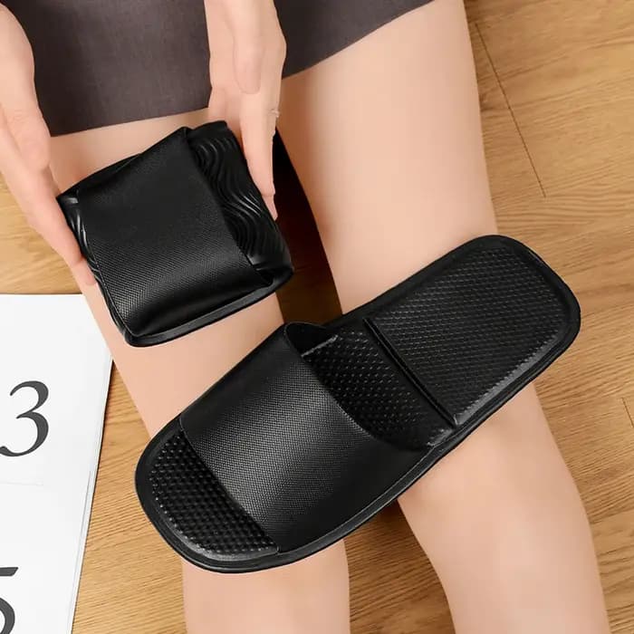 Pantoufles de voyage pliables pour femmes