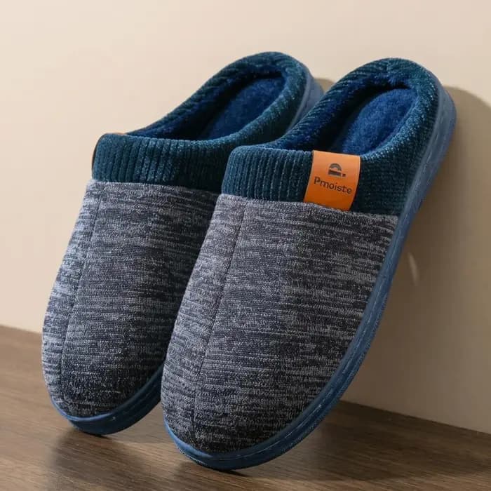 Chaussons d'hiver pour hommes, semelle TPR antidérapante, coton à mémoire de forme, chauds, durables