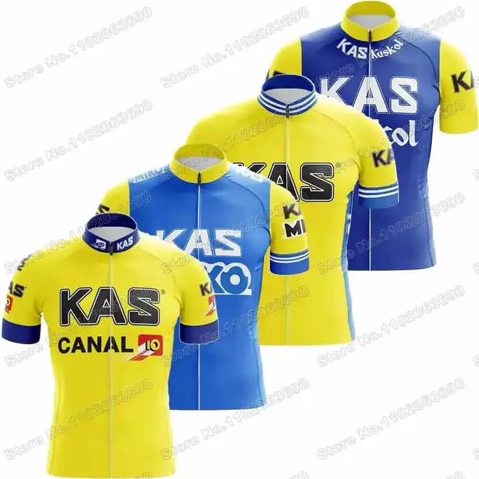 Maillot de cyclisme de l'équipe rétro KAS 2025