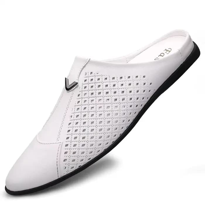 Pantoufles Italiennes en Cuir group pour Homme