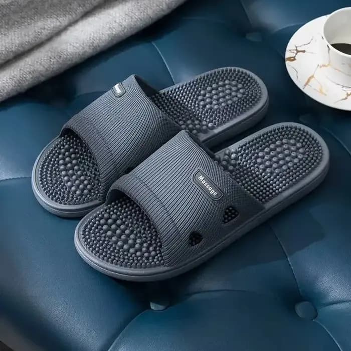 Pantoufles d'été antidérapantes de couleur unie pour hommes