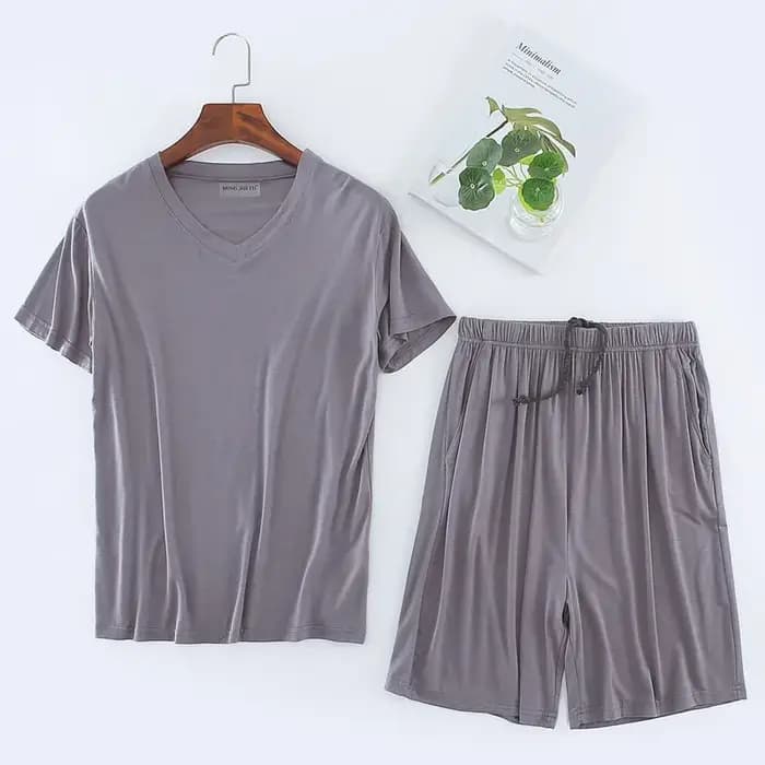 Grande taille pyjamas ensemble homme Modal vêtements de nuit