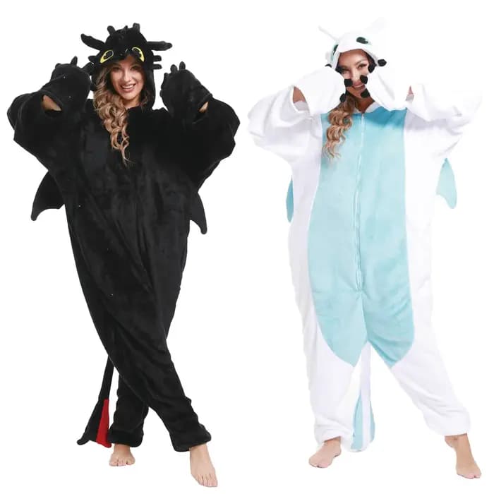 Kigurumi sans dents Onesie pyjamas adulte combinaison animaux Onesies