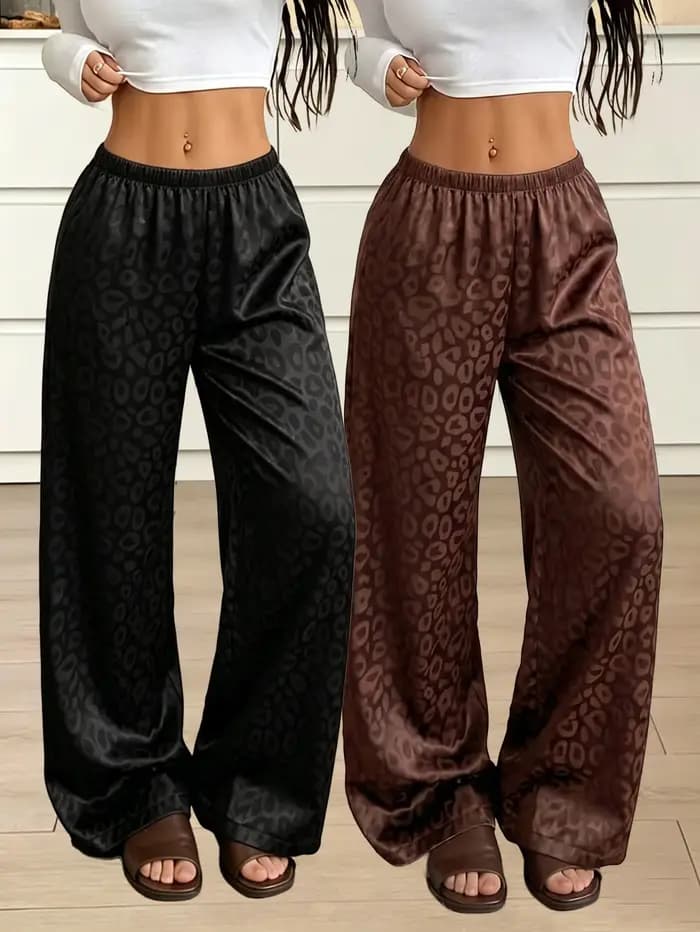 Nouvel ensemble de pyjama pour femme à imprimé léopard