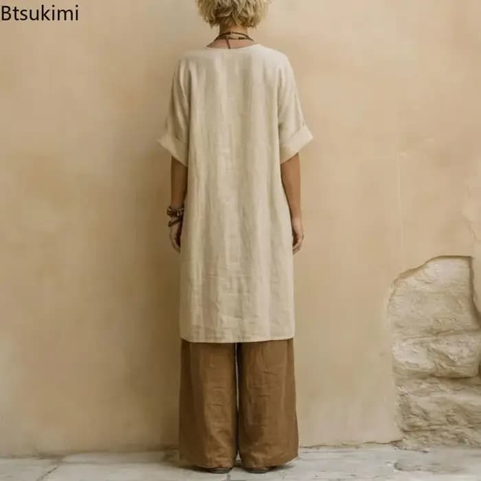 Ensembles Robes Printemps-Été pour Femmes : Kimono Bohème Ouvert sur le Devant