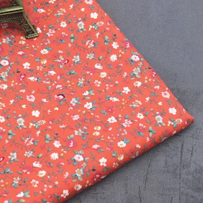 Tissu en Popeline de Coton à Motif Floral Doux et Respirant, pour la Couture de Vêtements, Robes au