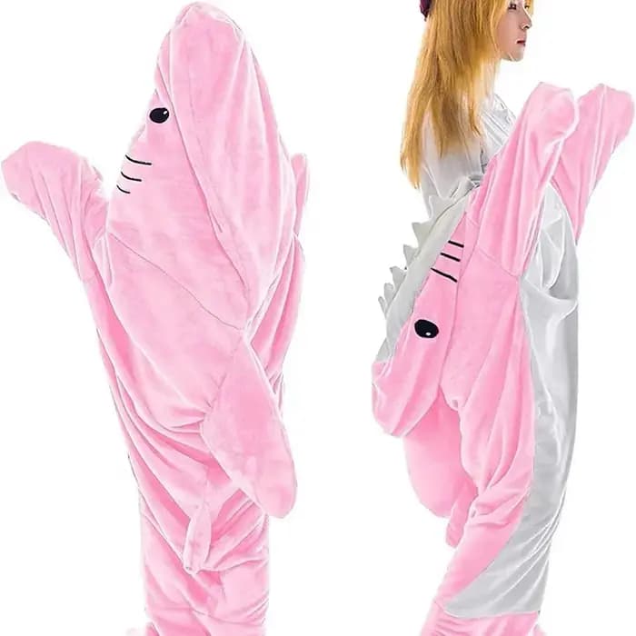 Couverture-cagoule portable Requin pour adulte