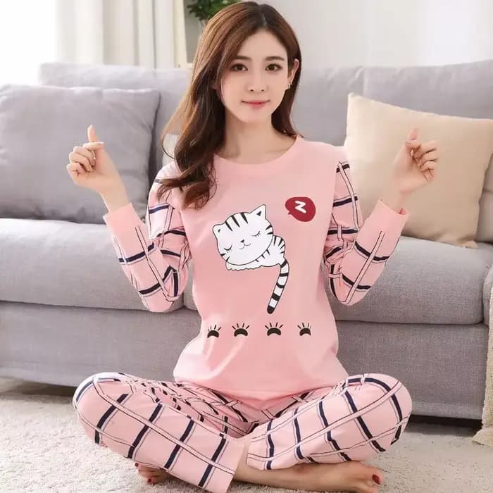 Automne mince 2 pièces Pyjamas ensemble femmes 2025 col rond filles ours