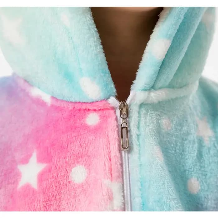 Kawaii filles pyjamas hiver violet licorne Onesie à capuche en peluche Kigurumi combinaison couverture dormeur chaud ensemble enfants vêtements de nuit Pjs