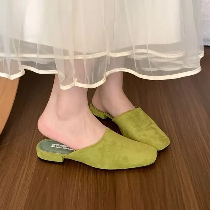 Bailamos-Pantoufles de Luxe à Talons Bas pour Femme