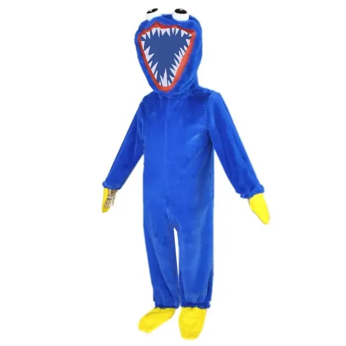 Costume de Jeu de Monstre à Bouche Bleue pour Halloween Combinaison Kigurumi en Peluche Cadeau de Noël pour Enfant Vente en Gros