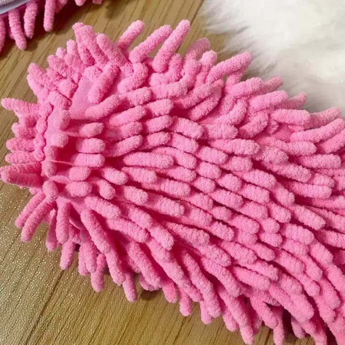 1 Paire de Chaussons Serpillères en Microfibre Lavables pour Nettoyage des Sols
