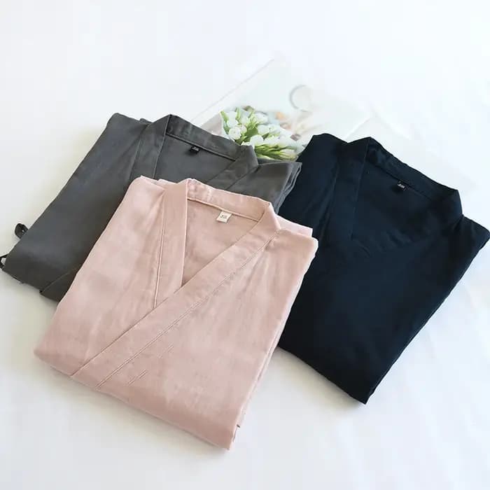 Peignoir en Gaze de Coton pour Homme et Femme