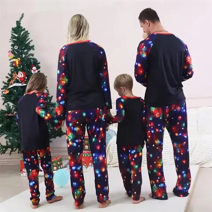 Pyjamas de famille de noël adultes enfants tenues assorties mignon vêtements de nuit amples mère fille père Don bébé