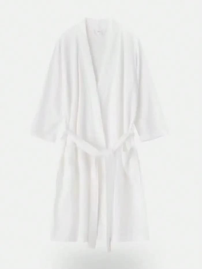 Peignoir unisexe en tissu gaufré pour hommes et femmes, fin et respirant, idéal pour l'été, hôtel, s