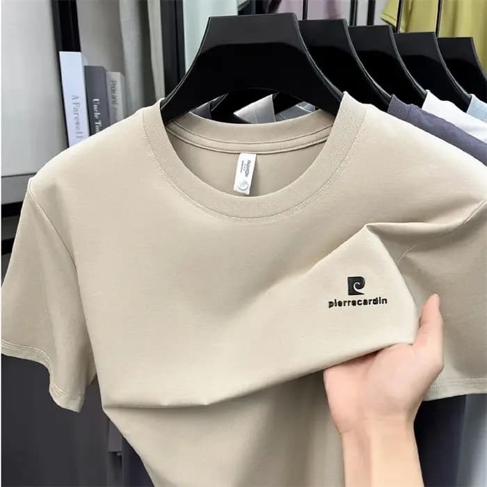 T-shirt Homme Haut de Gamme à Col Rond et Manches Courtes