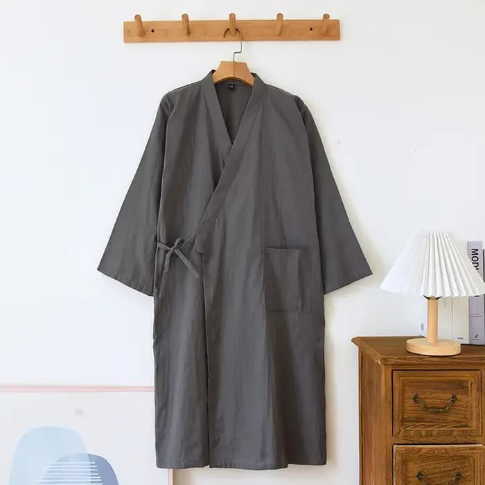 Peignoir en Gaze de Coton pour Homme et Femme