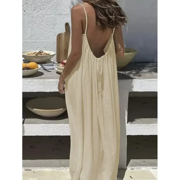 Nouvelle arrivée : Robe longue décontractée sans bretelles ni dos pour femme