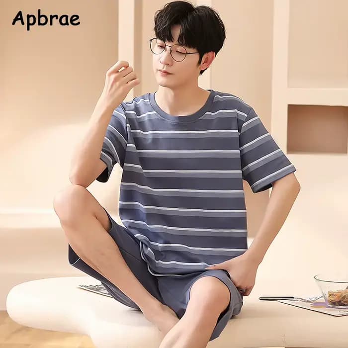 Été hommes Pyjamas grande taille 4XL décontracté hauts courts pantalons