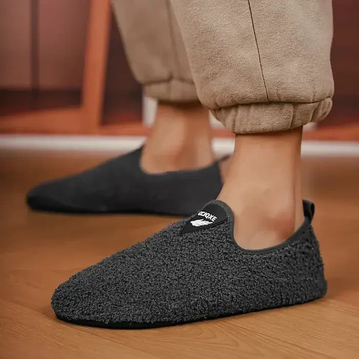 ELUVA pantoufles d'hiver chaudes pour hommes femmes antidérapantes anti-dérapant intérieur extérieur maison chaussures