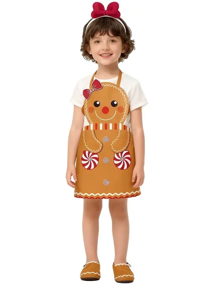 Pain d'épice homme Cosplay fête de noël Costumes de spectacle pour enfants maison pyjama en flanelle Halloween