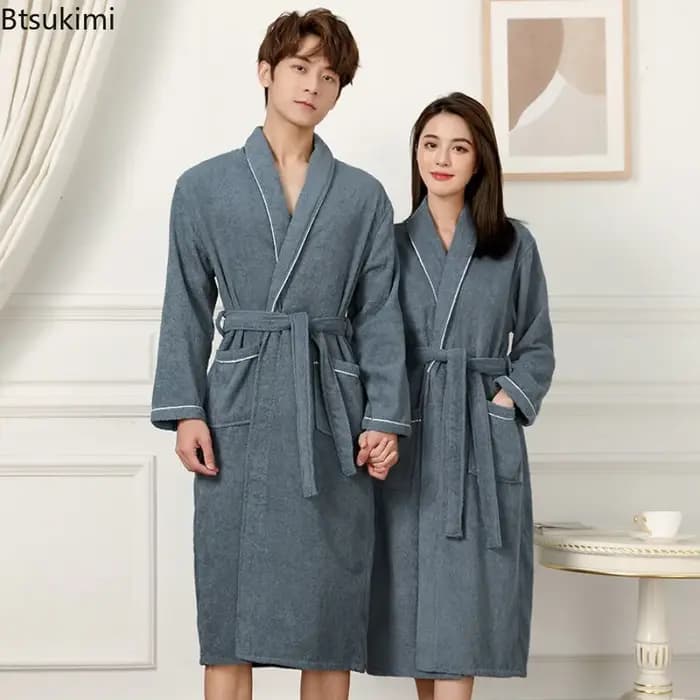 Femmes 100% coton éponge Robe unisexe amoureux doux